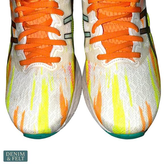 ASICS GEL-Nimbus 23 Women’s Running Shoes White Orange Teal Size 8 Cushion - Picture 7 of 14